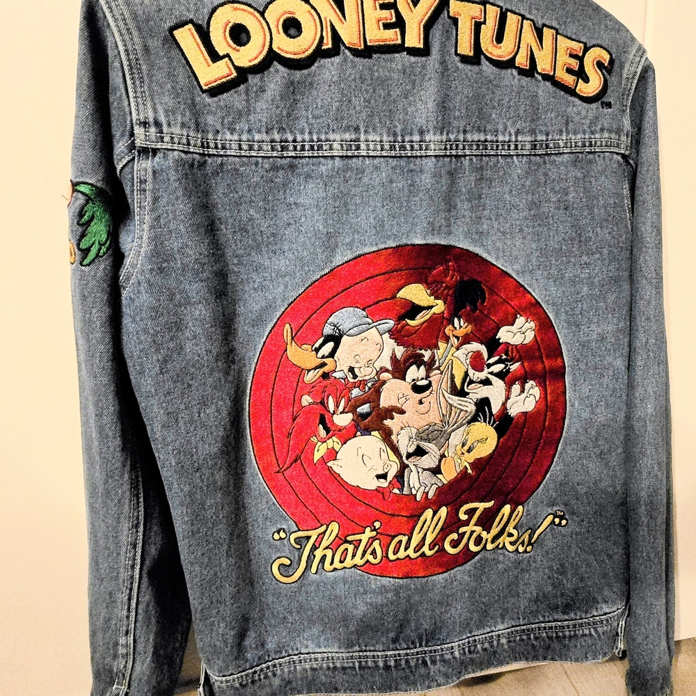 Looney Tunes Denim Jacket (size large) Cakeworthy